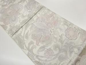 花唐草模様織出し袋帯